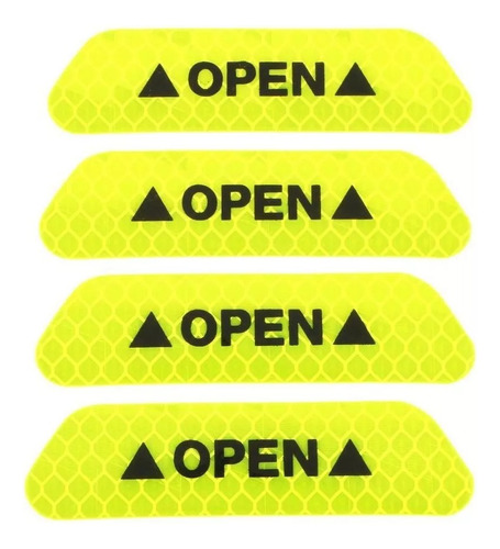 Sticker X6 Open Reflectante Puerta Amarilla Impermeable