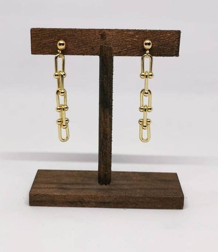 Imagen 1 de 1 de Arete Cadena Eslabón Bolita