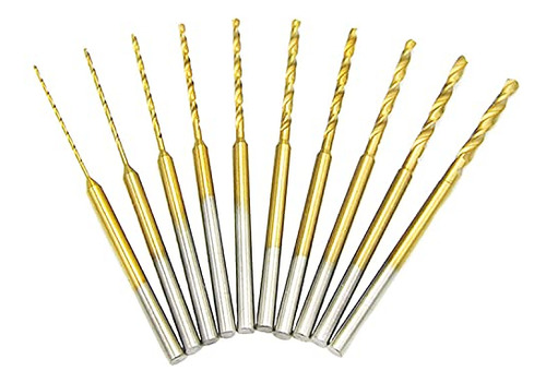 Yuentoen 10pcs Mini Twist Drill Juego De Bits - Micro Grabad