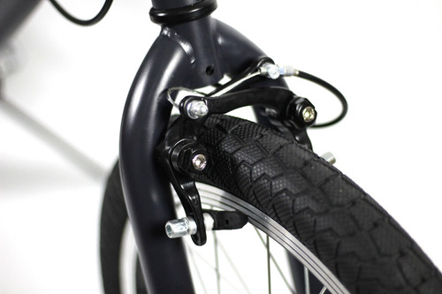 Imagen 5 de 10 de Bicicleta Bmx Asfalto Skatepark ¡con Frenos Y Rotor! Gris