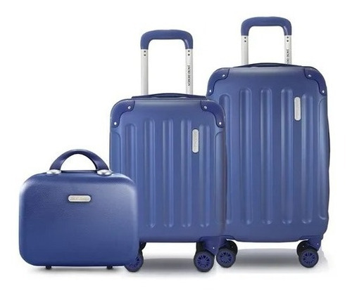 Imagem 2 de 6 de Mala De Viagem Bordo E Frasqueira Kit 3 Peças 2 Malas P E Pp