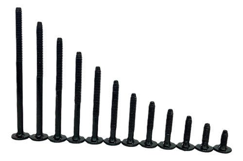 Tornillo Conector Acabado Negro 1/4 X 25 Mm (100 Pzas)