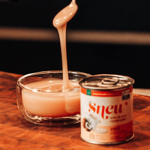 Leite Condensado De Coco Lata Zero Açúcar Vegano Snew 330g