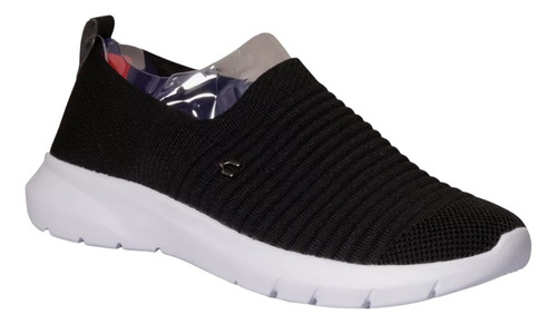 Tenis Casuales Mujer Charly 1059201 Slip On Ligeros Negros