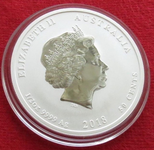 Moneda De Plata De Colección Australia Fauna Año Del Perro