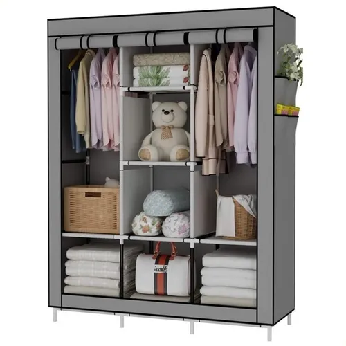 Guarda Roupa Dobr vel Armario Para Organizar Roupa Cinza