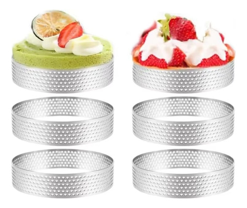 Juego De 6 Anillos De Tarta Circulares De 18 Cm Con Agujeros