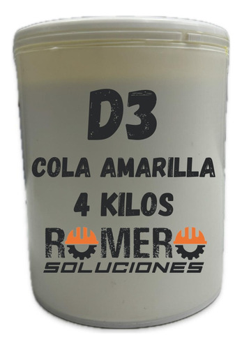 Cola D3 Amarilla Resistente A La Humedad De 4 Kilos