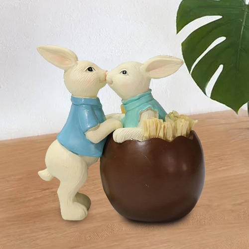Estatua De Conejo, Figuritas En Miniatura De De Pascua Para