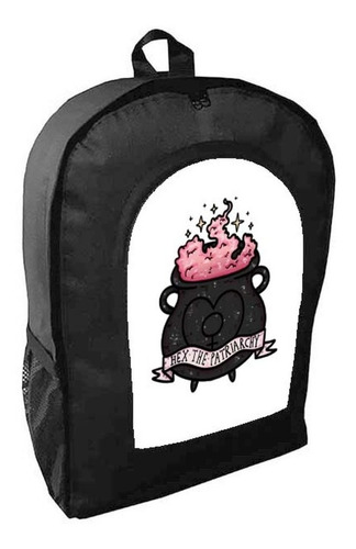 Mochila Negra Ni Una Menos Adulto / Escolar B6