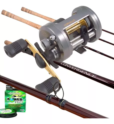 Combo Shimano Caña Convergence + Reel Corvalus + Powerpro