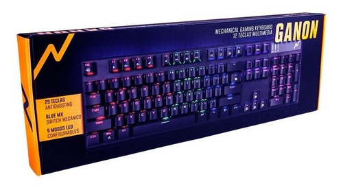Teclado Mecánico Gamer Retroiluminado Noga Ganon Blue Mx