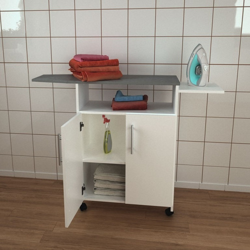 Mueble Organizador Centro De Planchado Blanco Imperdible!