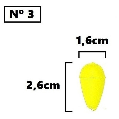 Boia Lambari Pintada P/ Pesca Nº 3 (2,6 X 1,6cm) - 10 Pç