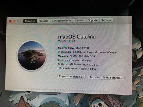 Oportunidad Mac Pro Server (mid 2010) Macos Catalina (Usado)