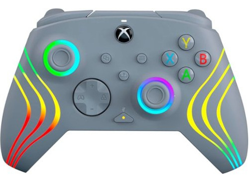 Control Con Cable Pdp Afterglow Color Gris Para Xbox