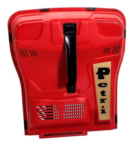 Cortadora de pasto eléctrica Petri 3005033 con bolsa recolectora de 1 hp y 220V color rojo/negro