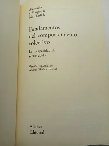 Fundamentos Del Comportamiento Colectivo - Alexander M. (Usado)