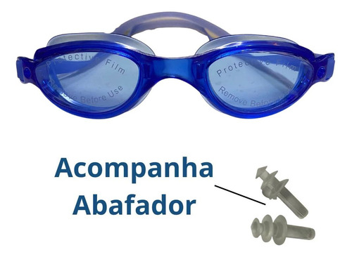 Óculos De Natação Pró Lentes Antiembaçante Com Estojo Adulto