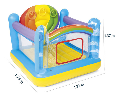 Trampolín Inflable De Castillo Para Niños Con Bomba Inflable Azul
