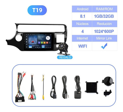 Cc-j Auto Estéreo Para Kia Rio 2012-2017 Cámara Wifi Mirror