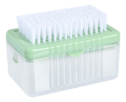 Jabonera Espumosa Para Frotar A Mano Con Tapa, Caja De Verde