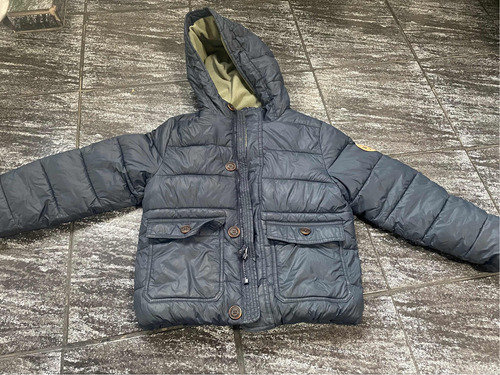 Campera Azul Oscuro 7 A 8 Años Abercrombie Interior Polar