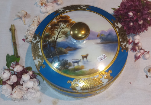 Antiguo Alhajero Porcelana Noritake 17cm Diam.impecable N318 (Usado)