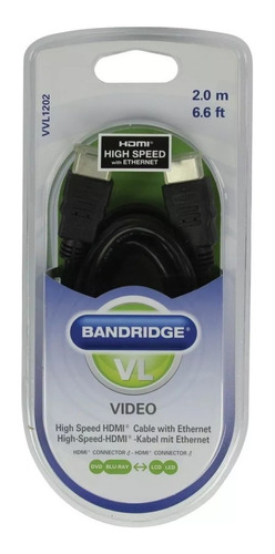 Bandridge Vvl1202-2.0m High Speed Hdmi Cable With Ethernet