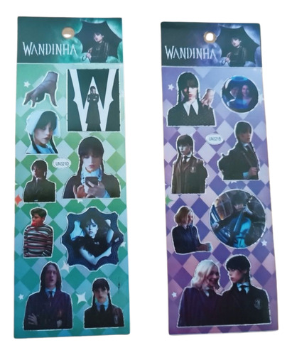 Sticker Adesivos Wandinha 36 Cartelas