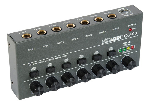 D Mixer De Áudio Para Profissionais E Iniciantes 6 Estéreo