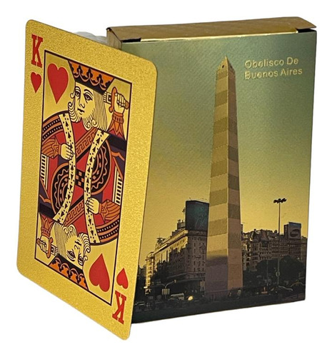 Mazo De Cartas Doradas Naipes Poker Obelisco