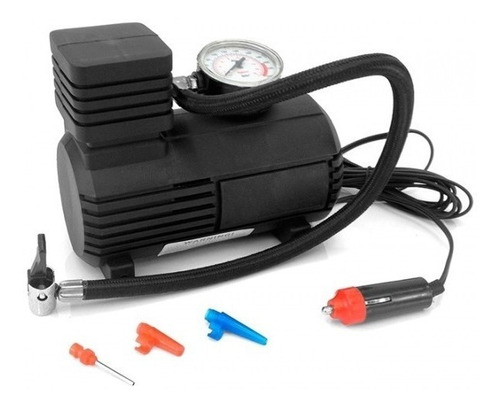 Imagen 1 de 8 de Mini Compresor 12v 300psi Inflador Con Medidor De Presion