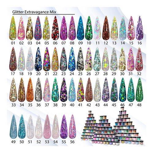 Glitter Extravagance Para Uñas 11 Colores A Elegir