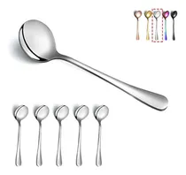 Comprar Kyraton - Cucharas De Sopa, 6 Cucharas Redondas De