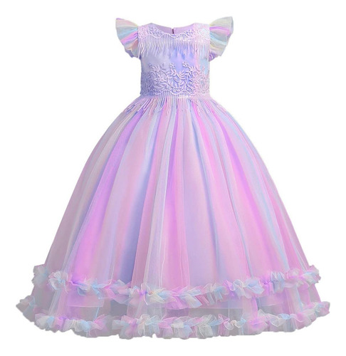 Hoizosg Vestido De Tul Arcoíris Niñas Unicornio Cumpleaños P