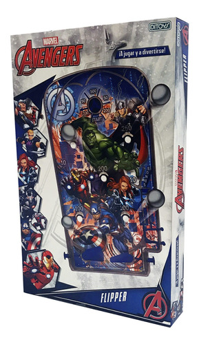 Juego De Mesa Flipper Pinball Avengers Marvel Ditoys