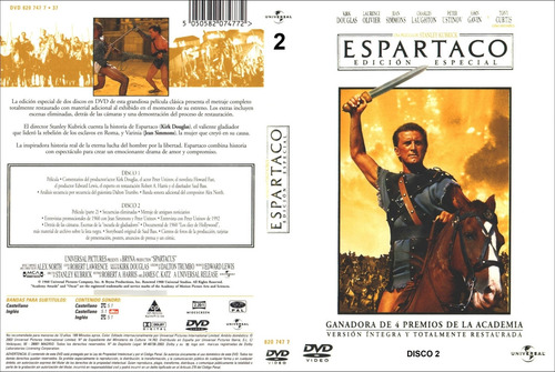 Espartaco - Kirk Douglas - Stanley Kubrick (2 Dvds)