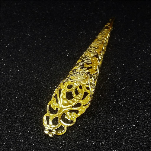 Imagen 8 de 12 de 2xchinese Antiguo Hueco Punk Antiguo Oro Garra Nudillo