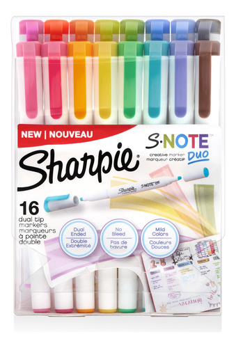 Sharpie S-note Duo Creativo De Doble Extremo, Colores Variad