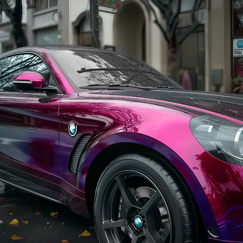 Vinil Automotriz Full Wrap Textura Chameleon 1.52x18 Mts Color Purple Red