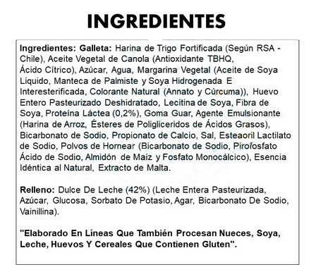 Imagen 2 de 2 de Alfajor Chileno De Nutra Bien X 24 Alfajores