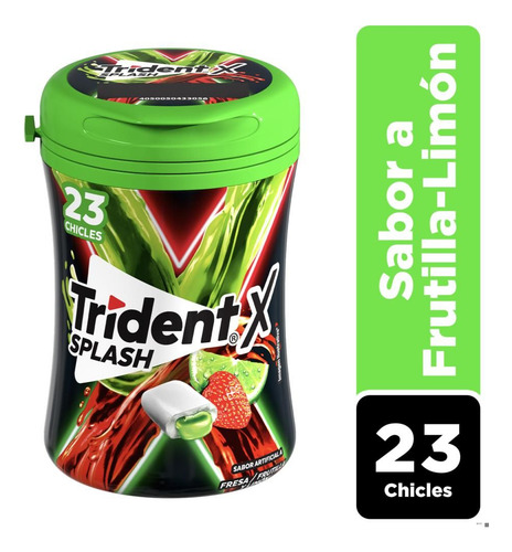 Chicle Frasco Trident X-splash Centro Liquido 23 Unidades