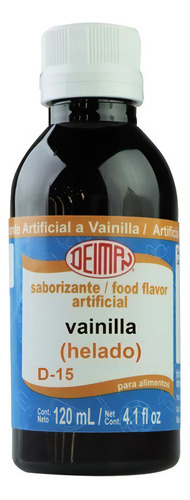 Saborizante Comestible De Vainilla Para Helados 120ml Deiman