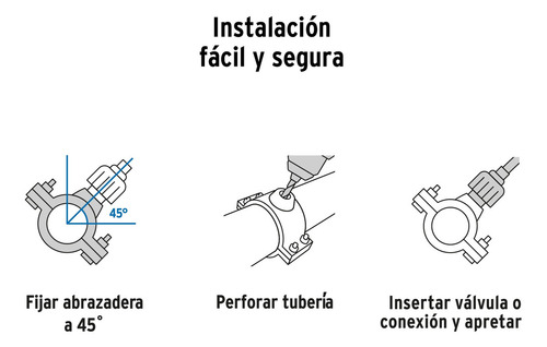 Abrazadera Para Toma Domiciliaria Pp 1-1/2¨x1/2¨ Foset 40711