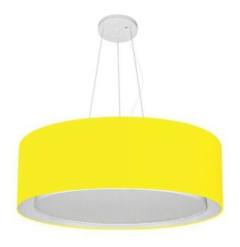 Lustre Pendente Cilíndrico Duplo Md-4126 80x30cm Amarelo