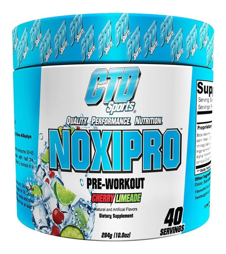 Ctd Sports Noxipro Pre Entreno 40 Servs Mf Sabor Cherry Limeade