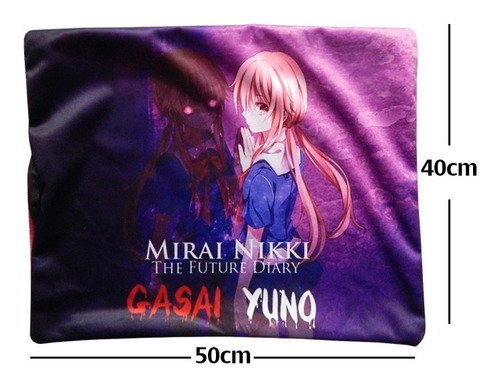 Mirai Nikki Yuno Gasai Future Diary Funda D Almohada 40x50cm