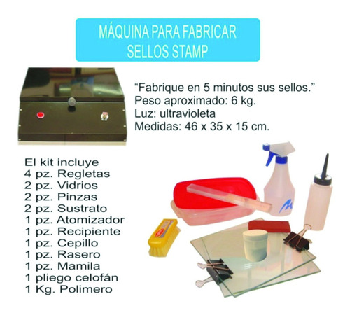 Maquina Para Fabricar Sellos De Polimero, Kit Para Sellos 