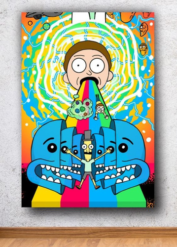 Cuadro Decorativo En Canvas Rick Y Morty Arte 28x41 Cm - 05